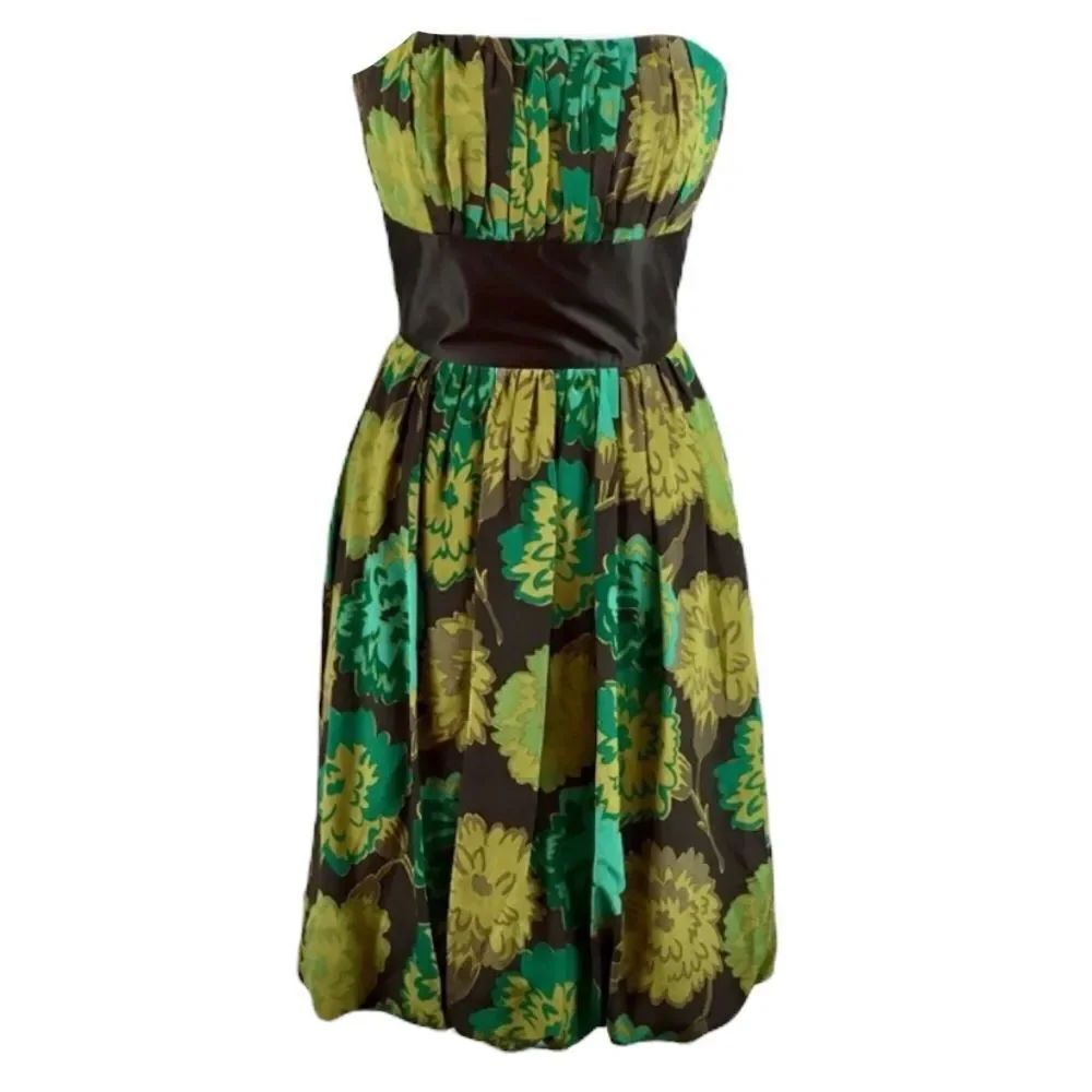 Anthropologie Plenty By Tracy Reese Silk Strapless Floral Dress Size 4 NEW